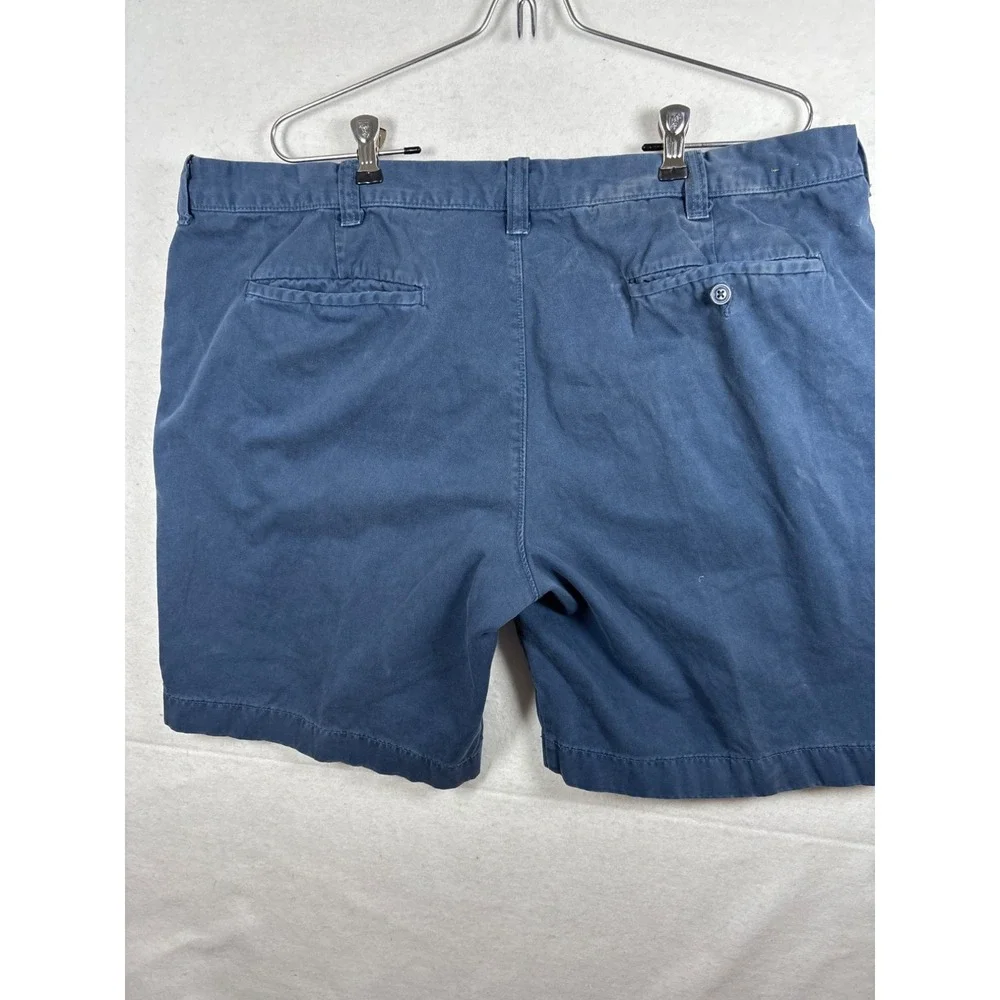 J Crew Stanton Shorts Navy Blue Chino Flat Front Mens Size 36‎
